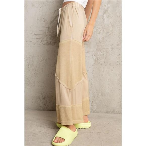 POL Elastic Waistband Wide Leg Pants with Drawstring - Picture 4 of 6
